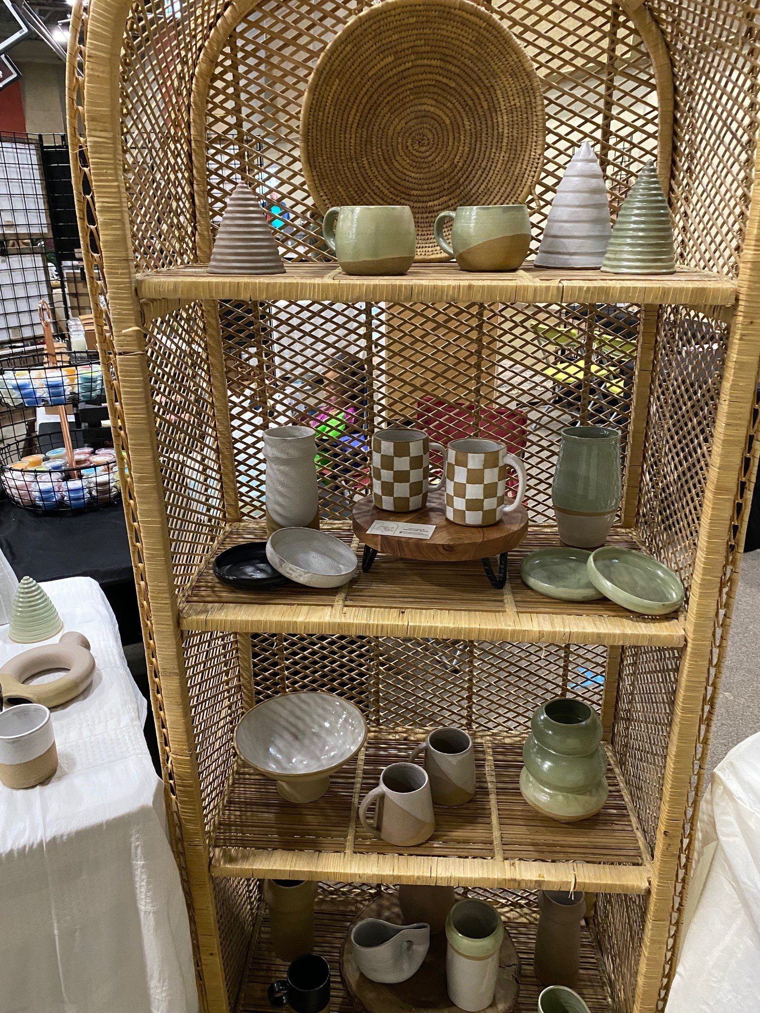 Shoppers at the makers market
