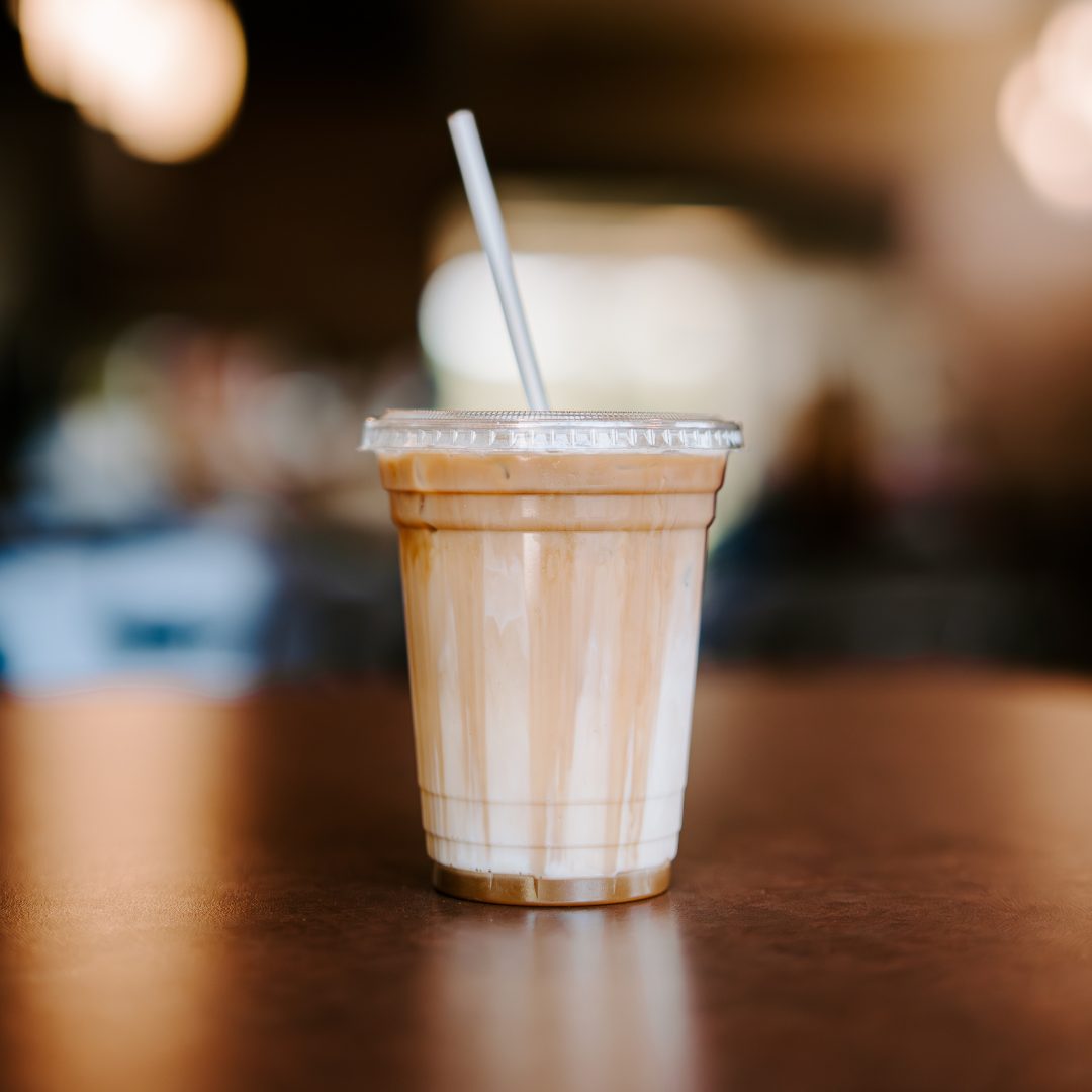A blended café drink