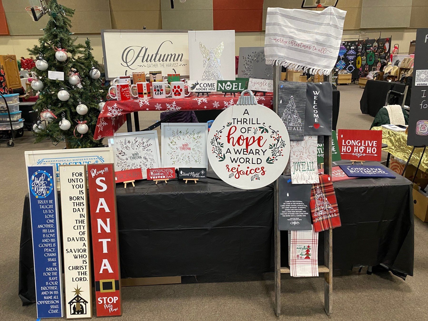 A vendor stall at the makers market