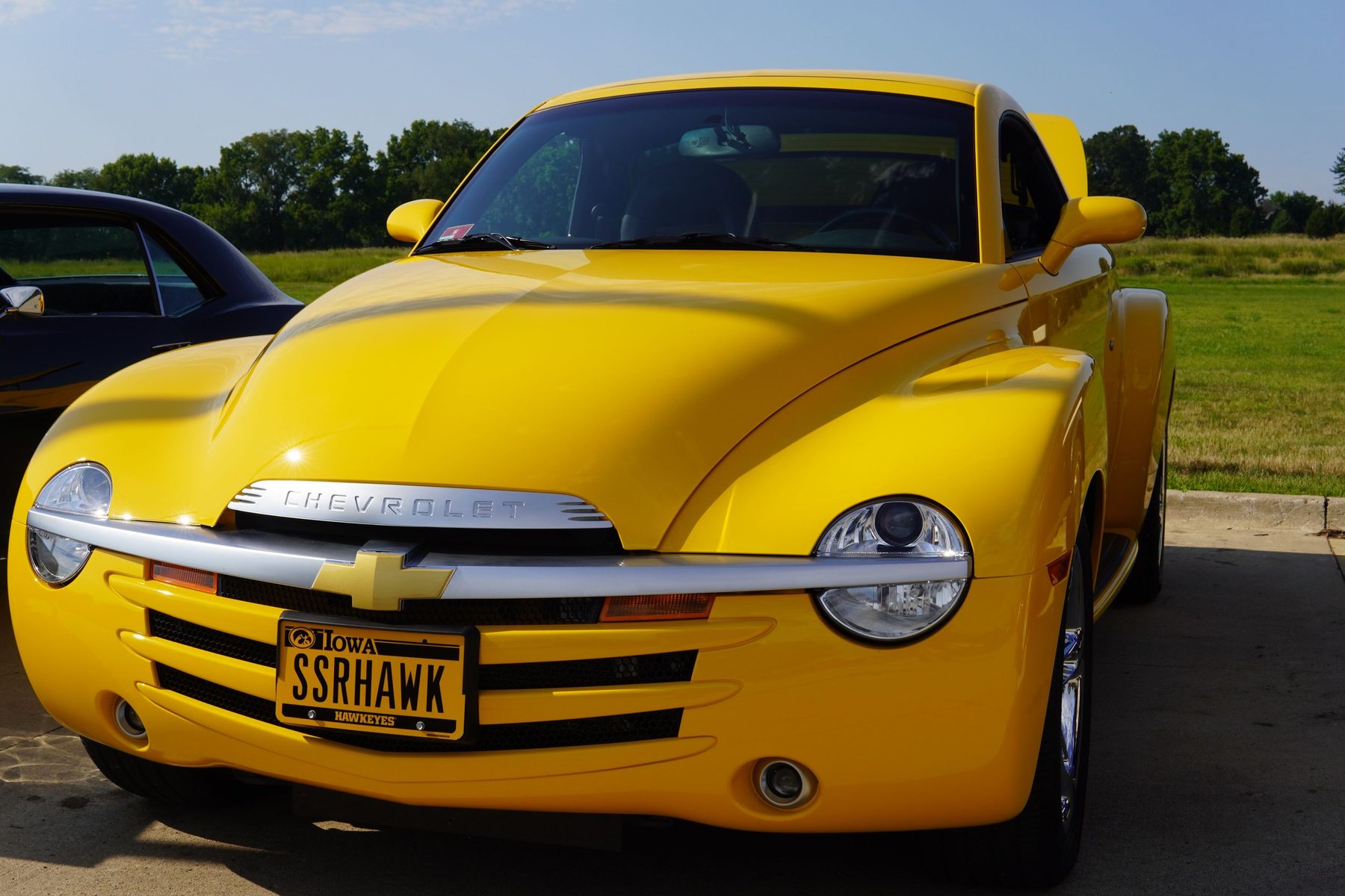 A polished classic car