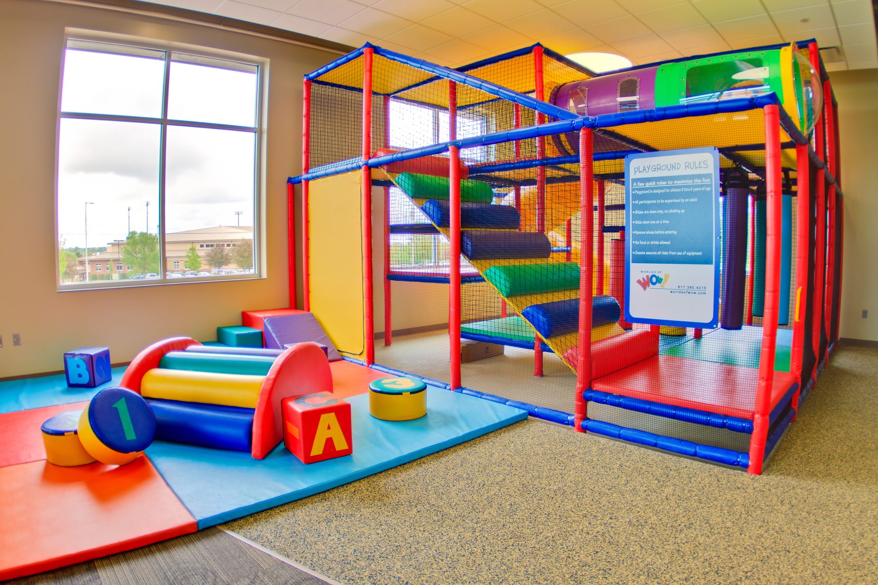 The indoor children's play area