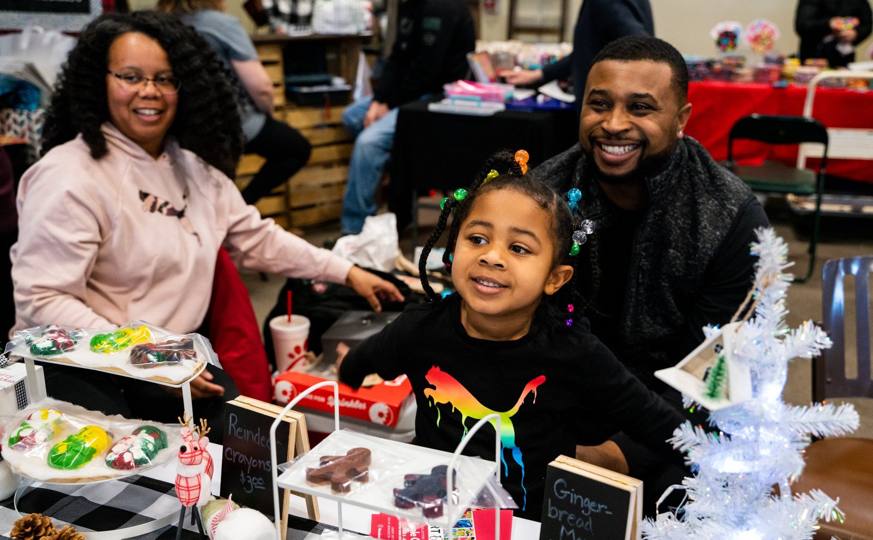 Vendors and shoppers at the Local Holiday Makers Market