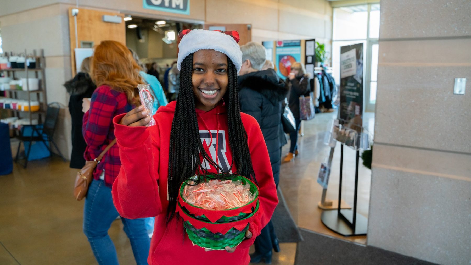 Vendors and shoppers at the Local Holiday Makers Market