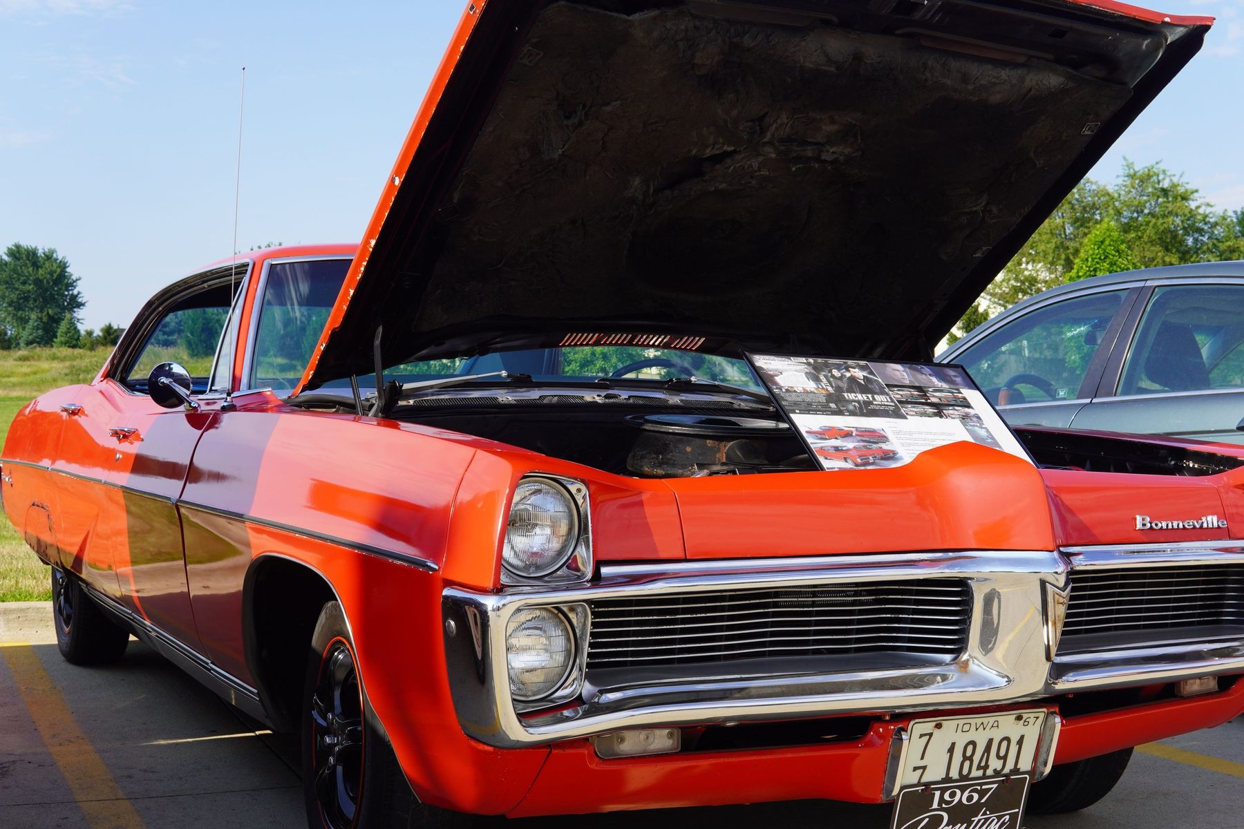 A show car in the afternoon sun